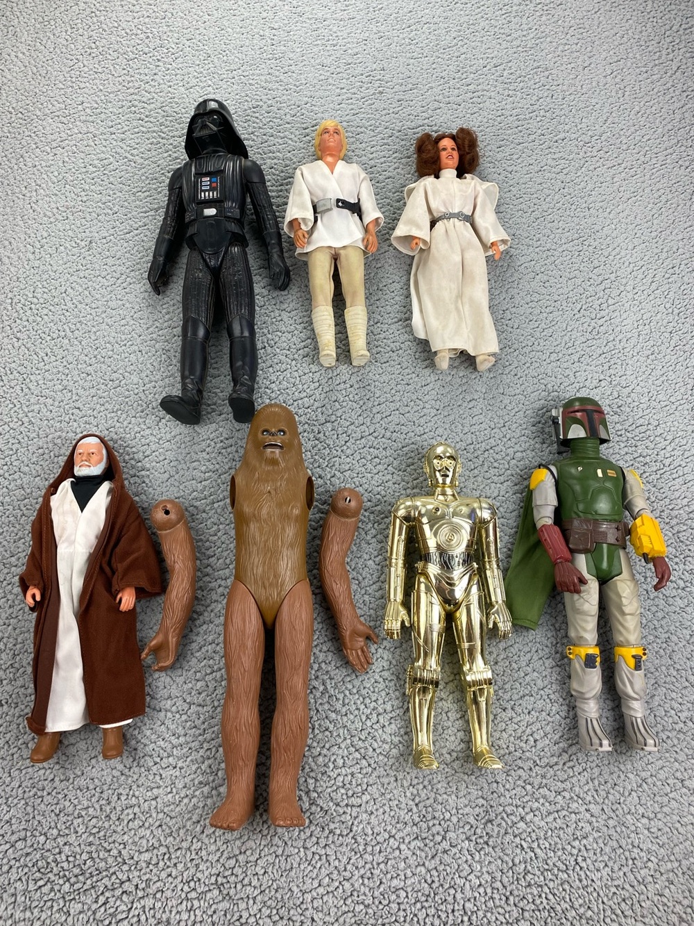 Vintage Kenner Star Wars 12” Large Figure Lot 1978 1979 Boba Fett Vader Leia